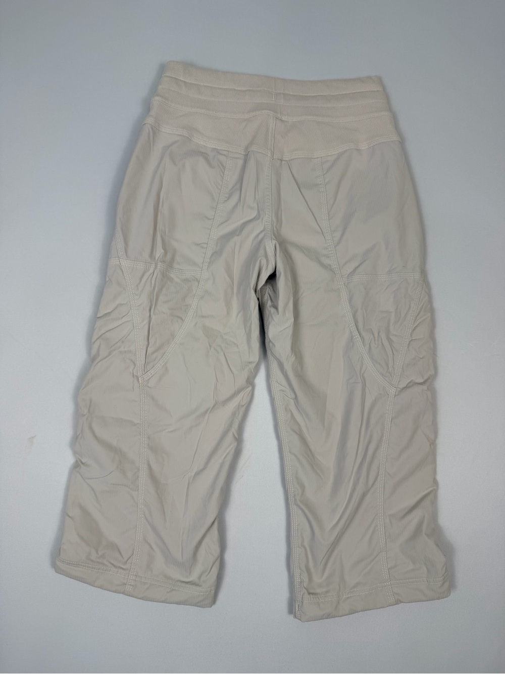 Lululemon Studio Crop Lightweight Cream Cargo Capri Pants
